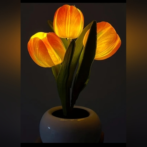 ⛔️SOLD⛔️ Tulip LED Night‑Light Lamp – Warm Glow Floral Decor - Picture 6 of 7